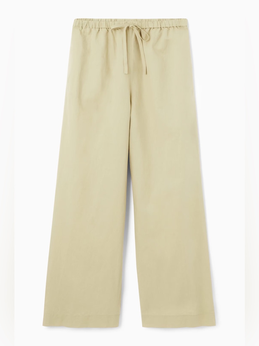 COS Wide-Leg Linen Drawstring Pant - Picture 3 of 5